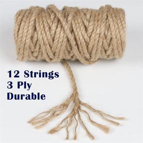 img 2 attached to PerkHomy Jute Twine String 4Mm 120Ft Natural Thick Twine For Craft Gardening Plant Gift Wrapping Art Wedding Decoration Packing Material Christmas Twine Bulk Heavy-Duty (120FT * 4Mm)