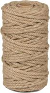 perkhomy jute twine string 4mm 120ft natural thick twine for craft gardening plant gift wrapping art wedding decoration packing material christmas twine bulk heavy-duty (120ft * 4mm) logo