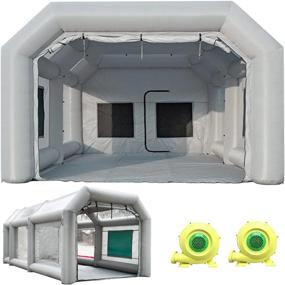 img 4 attached to Sewinfla Professional Inflatable Paint Booth 20X13X8.5Ft With 2 Blowers (450W+750W) & Air Filter System Portable Paint Booth Tent Garage Inflatable Spray Booth Painting For Parts,Motorcycles