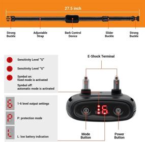 img 1 attached to 🐶 SAMGUYUE Dog Bark Collar: Humane Shock and Sound Barking Collar for Small, Medium, and Large Dogs - Adjustable Sensitivity - IPX3 Waterproof