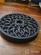 img 1 attached to SMARTAKE 6-Piece Silicone Trivet Mats Set - Multi-Use Kitchen Mats, Non-Slip Durable Table Mats For Hot Pot Holders, Dishes, Countertops And Home - Intricately Carved Coasters In Stylish Black review by Josh Graham
