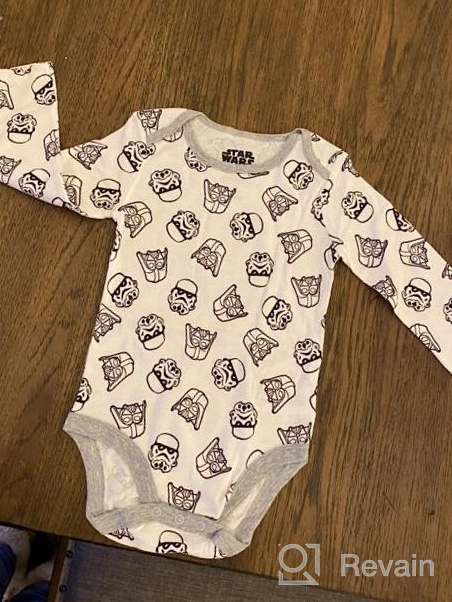 img 1 attached to Pack Of 5 Long-Sleeve Bodysuits For Baby Boys Featuring Disney, Marvel, And Star Wars Characters - Amazon Essentials review by Troy Boren