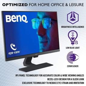 img 3 attached to BenQ Proprietary Eye Care Ultra Slim Brightness 1920X1080P, Built-In Speakers, HD