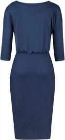 img 2 attached to Flattering And Chic: Moyabo Women'S 3/4 Sleeve Office Pencil Dress