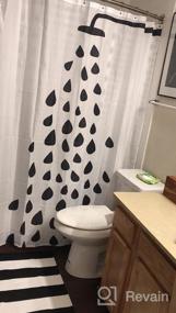 img 6 attached to Beddinginn Simple Shower Shower Curtains Fabric,Heavy Duty, Waterproof Shower Curtains Modern For Bathroom Decor With 12Pcs Hooks（Black Shower，72*78 Inches）