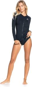 img 1 attached to Roxy Womens Essentials Rashguard Anthracite Women's Clothing via Swimsuits & Cover Ups