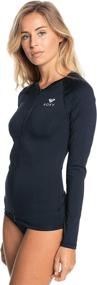 img 3 attached to Roxy Womens Essentials Rashguard Anthracite Women's Clothing via Swimsuits & Cover Ups