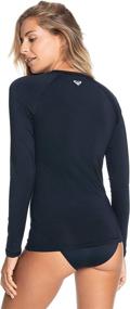 img 2 attached to Roxy Womens Essentials Rashguard Anthracite Women's Clothing via Swimsuits & Cover Ups