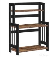 songmics 3-tier spice rack and countertop organizer with bamboo frame for kitchen, dining room, office - rustic brown and black uofs047b01 logo