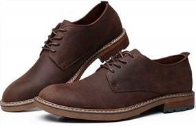 img 3 attached to Casual Lace-Up Oxford Dress Shoes For Men