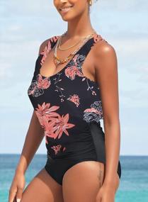 img 3 attached to Look Chic And Flouncy At The Beach With MarinaPrime Women'S Two-Piece Tankini Sets