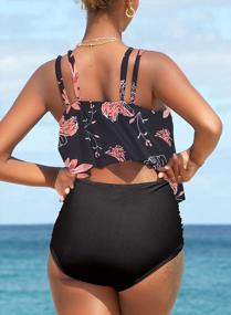 img 2 attached to Look Chic And Flouncy At The Beach With MarinaPrime Women'S Two-Piece Tankini Sets