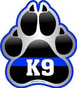 img 1 attached to 🐾 Enhance Your Support with ProSticker 1078 (One) 4" Patriot Series K9 Paw Thin Blue Line Support Decal Sticker