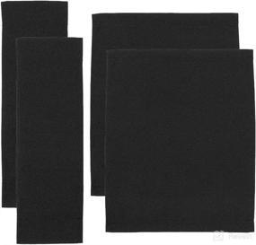 img 4 attached to 🪑 Set of 2 (4pcs) Directors Chair Canvas Replacement Covers - Director Chair Replacement Canvas Seat and Back Cover Kit for Movie Chairs, Home, Oxford Cloth- Large, Black