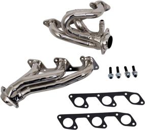 img 1 attached to Shorty Tuned Length Performance Exhaust Headers - 🚗 BBK 4010 for Ford Mustang 4.0L, V6 - Chrome Finish