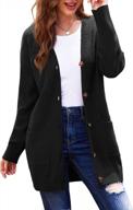 stay cozy and stylish with hotouch women's lightweight cardigan sweater with pockets logo