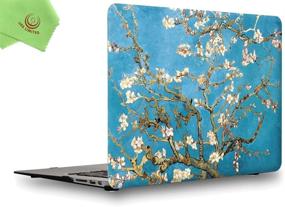img 4 attached to Protect Your MacBook Air 13 Inch With UESWILL'S Creative Smooth Hard Shell Case Cover In Wintersweet Design - Compatible With Older 2010-2017 Models + Bonus Microfibre Cleaning Cloth