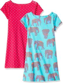 img 1 attached to Spotted Zebra Toddler Short Sleeve Rainbow Dresses: Vibrant Girls' Clothing for Rainy Days