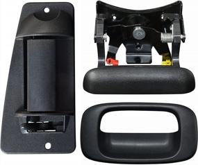 img 4 attached to Set Of Tailgate Handle + Rear Right Passenger Side Extended Cab Door Handle Fits For 1999-2007 Chevy Silverado & GMC Sierra 1500, 1500HD, 2500, 2500HD, 3500