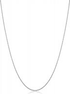 14k white gold rope chain barely-there necklace for women (0.7 mm, 0.9 mm, 1 mm or 1.3 mm) - thin and lightweight logo