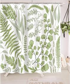 img 1 attached to Vintage Floral Eucalyptus Shower Curtain With 12 Hooks - 72" X 72
