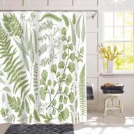 vintage floral eucalyptus shower curtain with 12 hooks - 72" x 72 logo