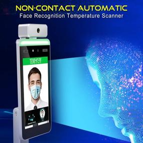 img 2 attached to AI-Powered Face Recognition Temperature Scanner With Infrared Body Temperature Measurement, Punch Card Access Control, And Face Comparison Library - All-In-One Thermal Kiosk With Stand