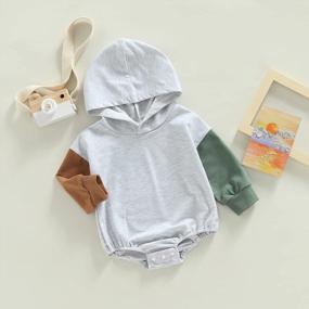 img 3 attached to Oversized Hooded Romper For Newborn Baby Boys And Girls - Long Sleeve Hoodie Sweatshirt Top For Fall And Winter Outfits By Kuriozud