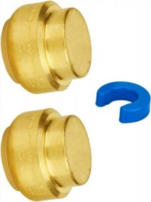img 4 attached to SUNGATOR 1-Inch Push Fit PEX End Cap, Push-To-Connect, No Lead Brass Plumbing Fittings For Copper, CPVC, Disconnect Clip Include (2-Pack)