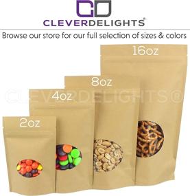 img 1 attached to 50 Pack CleverDelights Stand Up Resealable Household Supplies : Paper & Plastic