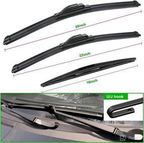 img 3 attached to 🔧 Set of 3 Original Equipment Replacement Windshield Wiper Blades - 26"/22"/16" for 2005-2019 Honda Odyssey (U/J HOOK)