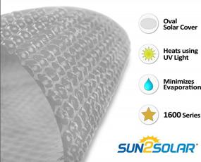 img 3 attached to Keep Your Pool Warm: Sun2Solar 12X18 Clear Oval Solar Cover 1600 Series