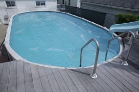 img 1 attached to Keep Your Pool Warm: Sun2Solar 12X18 Clear Oval Solar Cover 1600 Series