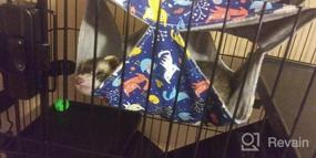 img 8 attached to Pink Hammock Bedding Sleeper For Ferrets, Rats, Chinchillas, Guinea Pigs - FULUE Cage Accessories (13.8X13.8Inch)