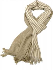 img 4 attached to Cotton Linen Scarves For Men And Women Unisex By Shanlin