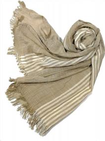 img 2 attached to Cotton Linen Scarves For Men And Women Unisex By Shanlin