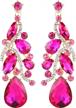bohemian crystal multi-teardrop filigree cluster chandelier earrings by brilove; perfect for the boho fashionista logo