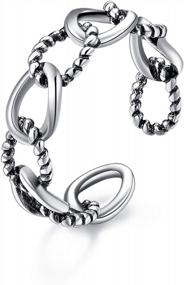 img 4 attached to Регулируемое открытое кольцо ONEFINITY: универсальный дизайн в виде креста и змеи для женщин