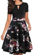 👗 yathon dresses elegant patchwork yt018: embrace timeless style in black women's clothing logo