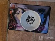 img 1 attached to Personalized Large Dog Food Mats (12”X18”) With Photo, Name, And Picture- Custom Food And Water Bowl Placemat For Dogs And Cats review by Alicia Pattinson