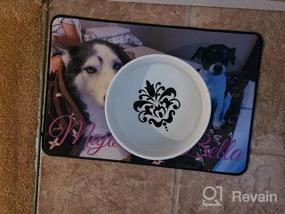 img 5 attached to Personalized Large Dog Food Mats (12”X18”) With Photo, Name, And Picture- Custom Food And Water Bowl Placemat For Dogs And Cats