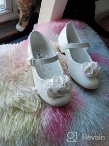 img 8 attached to STELLE Floral T10 White Flats for Girls' School Uniforms