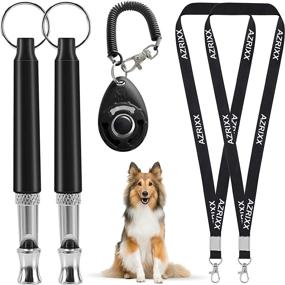 img 4 attached to 🐶 3-Pack AZRIXX Dog Whistles and Adjustable Frequency Clicker Set – Stop Barking and Train Your Dog with Whistle Lanyard, Keychain, and Instructions Paper