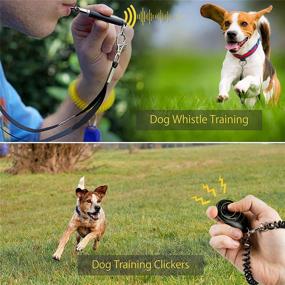 img 2 attached to 🐶 3-Pack AZRIXX Dog Whistles and Adjustable Frequency Clicker Set – Stop Barking and Train Your Dog with Whistle Lanyard, Keychain, and Instructions Paper