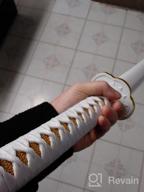 img 1 attached to RENGENG Katana Samurai Sword For Anime Demon Slayer Cosplay, Handmade With High Carbon Steel And Hand-Wound Wax Rope review by Amador Buckenmeyer