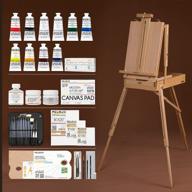 professional artist acrylic painting set by meeden [prime artist series] - french easel, 10-60ml paint tubes, paintbrushes, canvases & artist easel kit for adults & artists. логотип