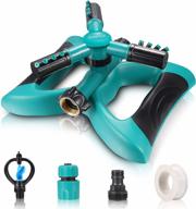 360 degree rotating automatic lawn sprinkler with adjustable coverage - large area irrigation system for fun summer outdoor water games - leak-free design by gesentur logo
