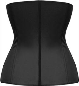 img 3 attached to Get The Perfect Figure With SHAPERX Latex Waist Trainer - 4 Hook Waist Cincher & Hourglass Body Shaper