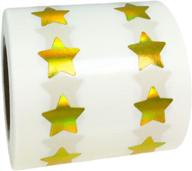 золотые голографические наклейки в форме звезды, принадлежности для учителя, 0,50 дюйма, 1000 клейких этикеток логотип