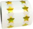 gold holographic star shape stickers teacher supplies 0.50 inch 1,000 adhesive labels logo